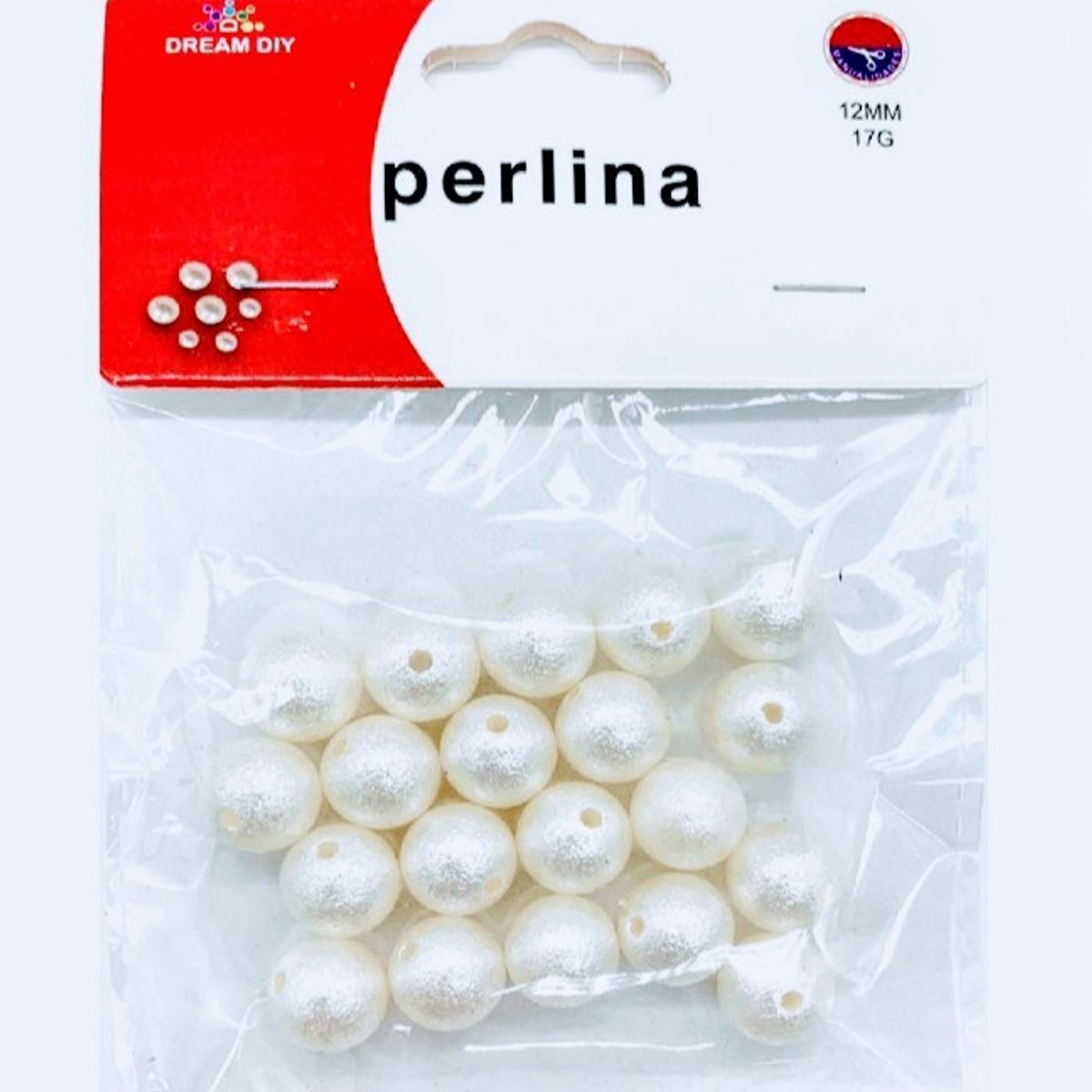 A - Perlas de color blanco de 12mm para manualidades y bisutería