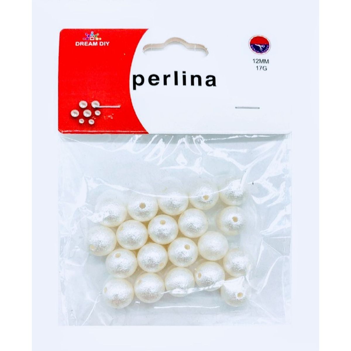 A - Perlas de color blanco de 12mm para manualidades y bisutería