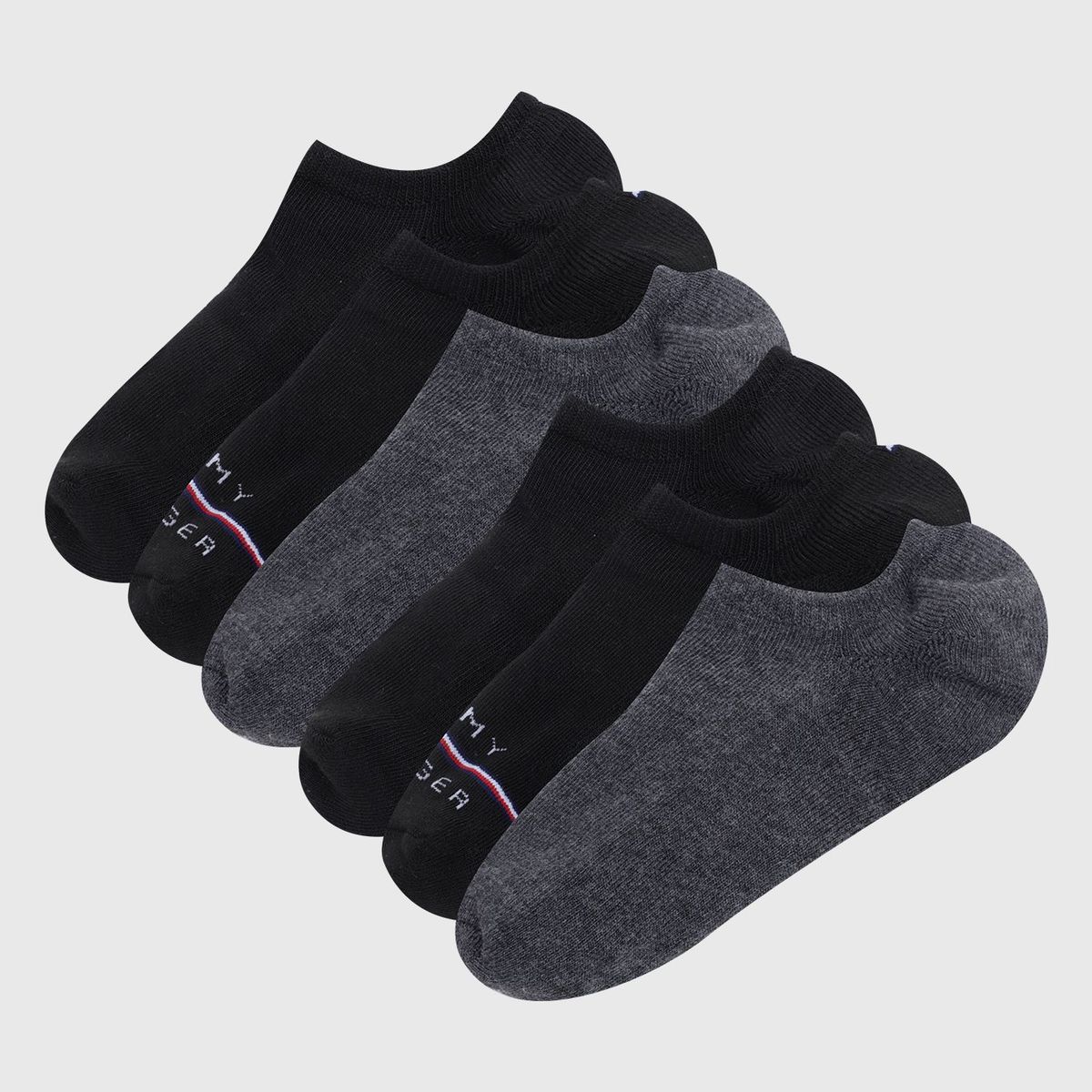 TOMMY HILFIGER - Pack De 6 Calcetines Sport A Rayas Negro Tommy Hilfiger