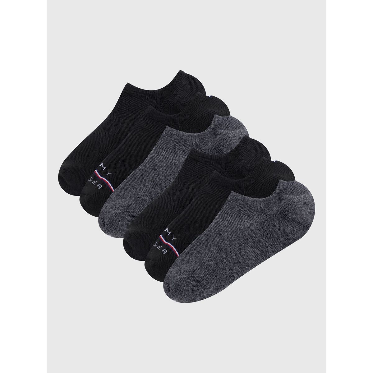 TOMMY HILFIGER - Pack De 6 Calcetines Sport A Rayas Negro Tommy Hilfiger