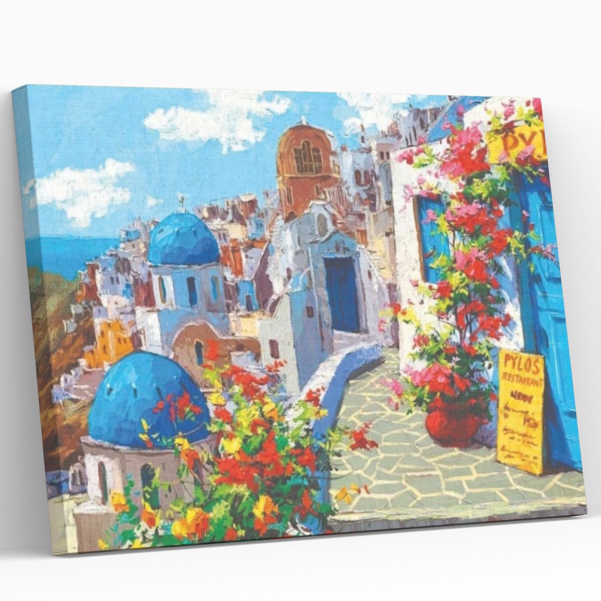GENERICO - Pintura por números Santorini - Marco Incluido - Painting by numbers