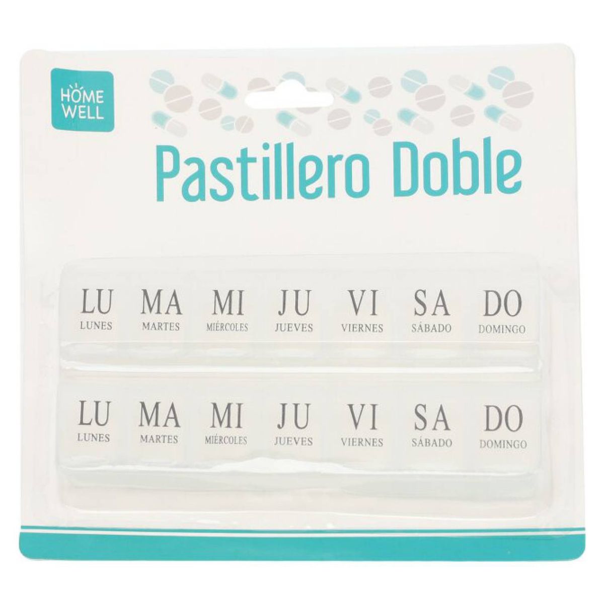 HOMEWELL - Pastillero organizador de medicamentos doble