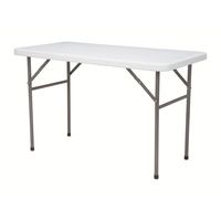 Mesa plegable 122x61x74 cm blanca