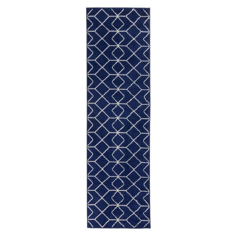 MODA ALFOMBRAS - Alfombra Pasillo Kashan King Azul Marino 66X430cm