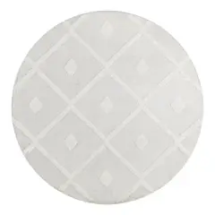 MODA ALFOMBRAS - Alfombra Redonda Palafito Blanca 240 x 240 cm