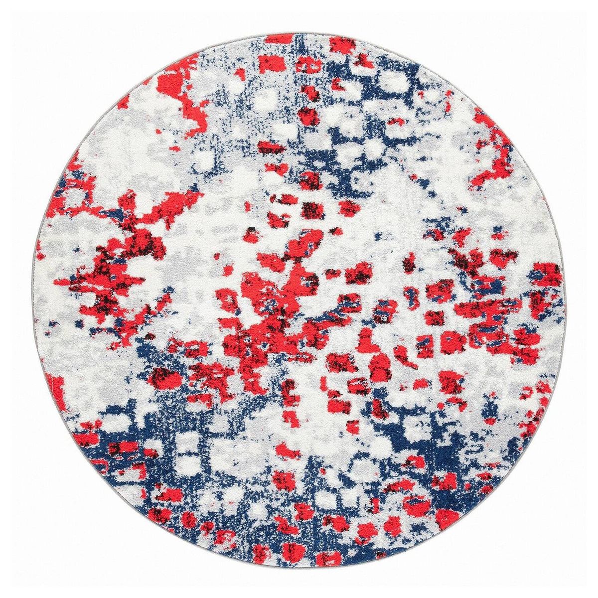 MODA ALFOMBRAS - Alfombra Redonda Florida Roja 160 X 160 Cm