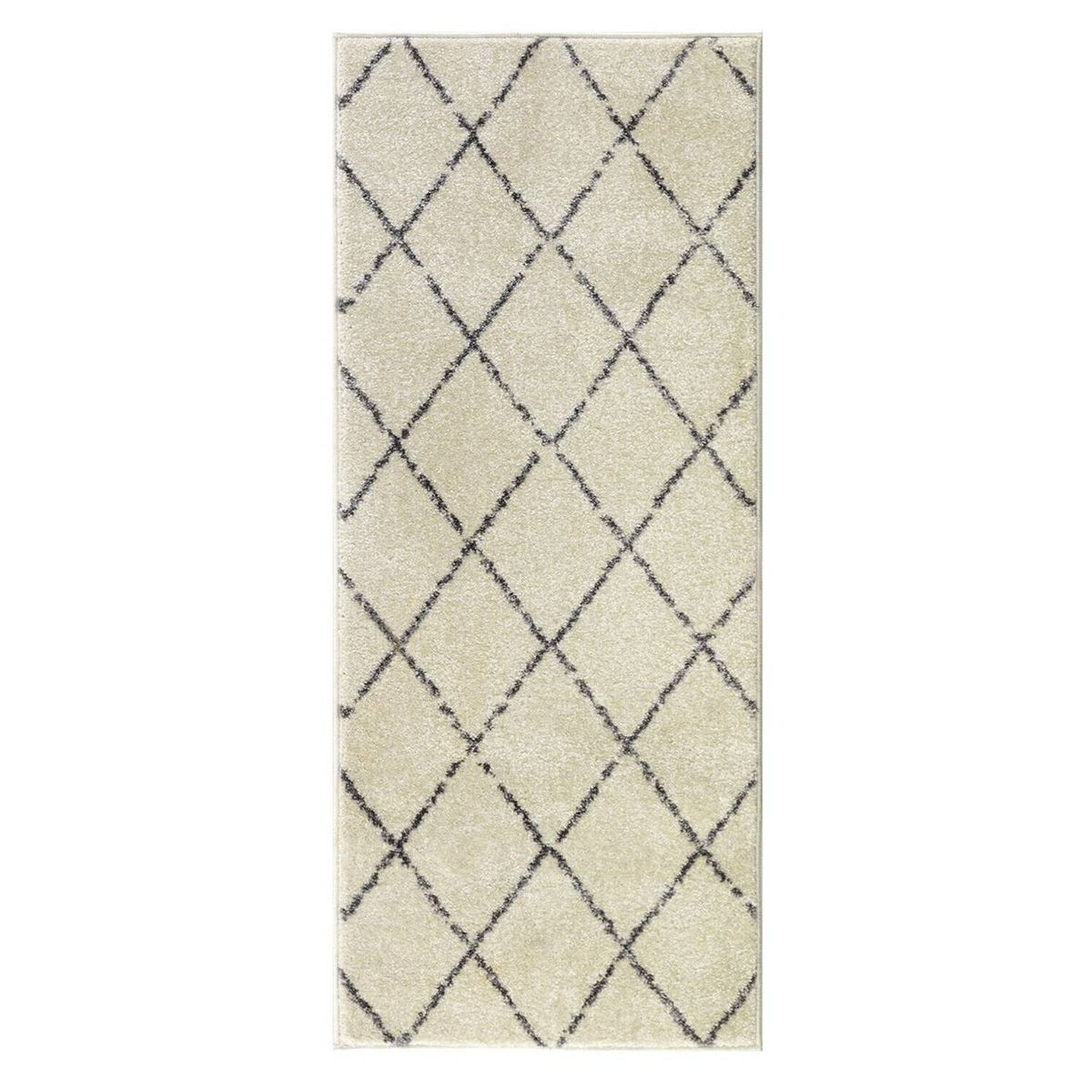 MODA ALFOMBRAS - Bajada de cama florida blanca 50x120