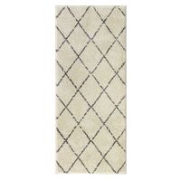 Bajada de cama florida blanca 50x120