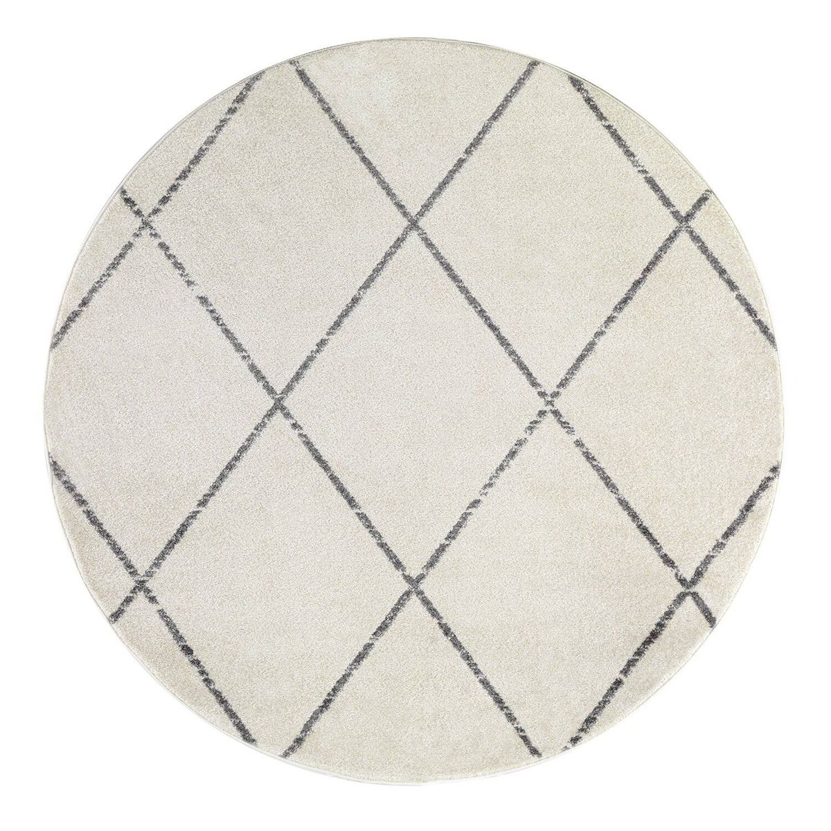 MODA ALFOMBRAS - ALFOMBRA REDONDA FLORIDA BLANCA 160X160