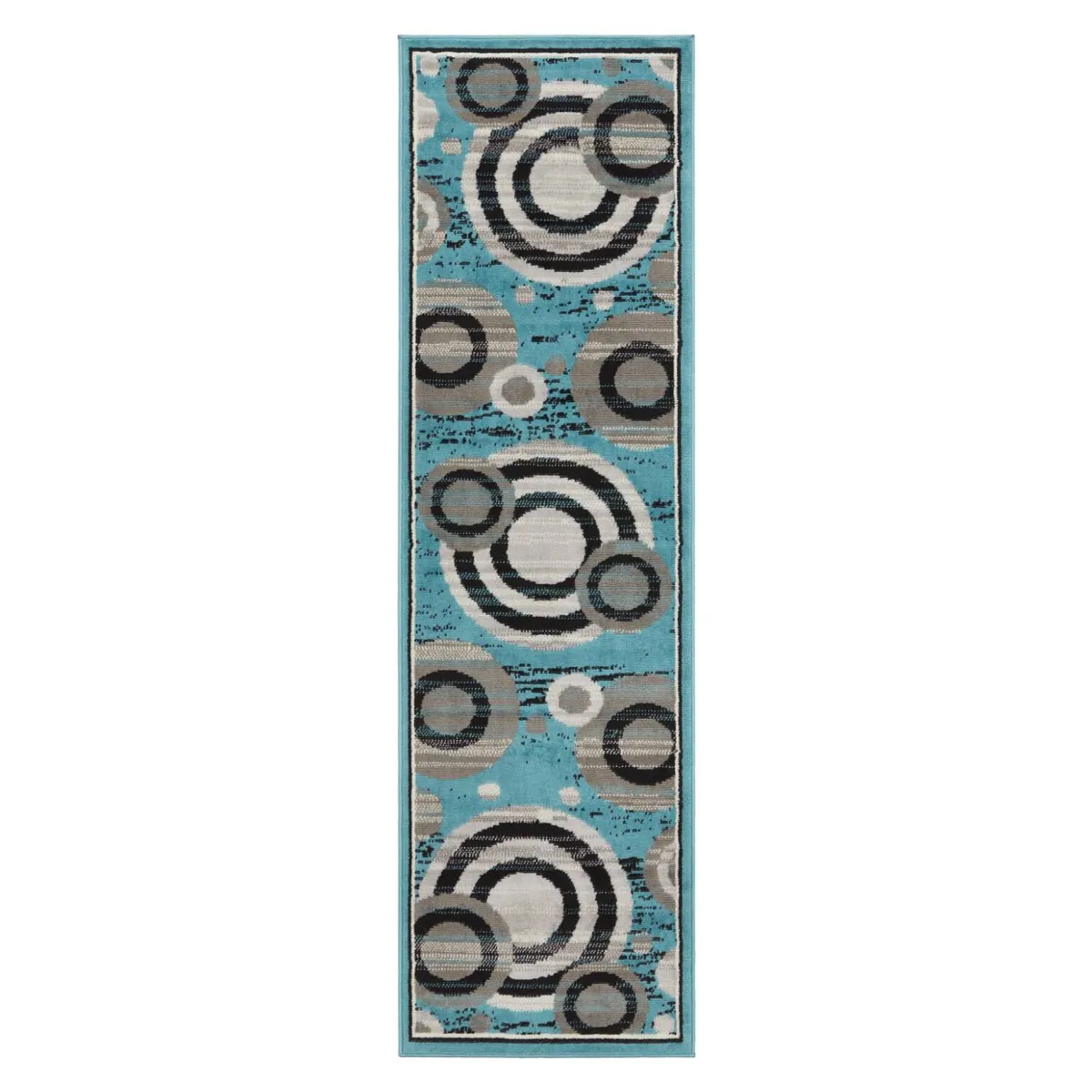 MODA ALFOMBRAS - ALFOMBRA PASILLO KASHAN KING AZUL 66 cm x 430 cm