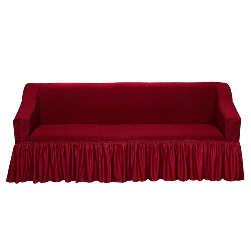 MODA ALFOMBRAS - Funda para sofa 3 cuerpos burdeo 185 x 85 cm
