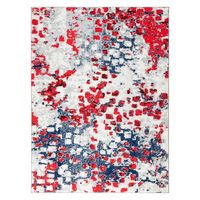 Bajada de cama florida roja 60 x 90 cm