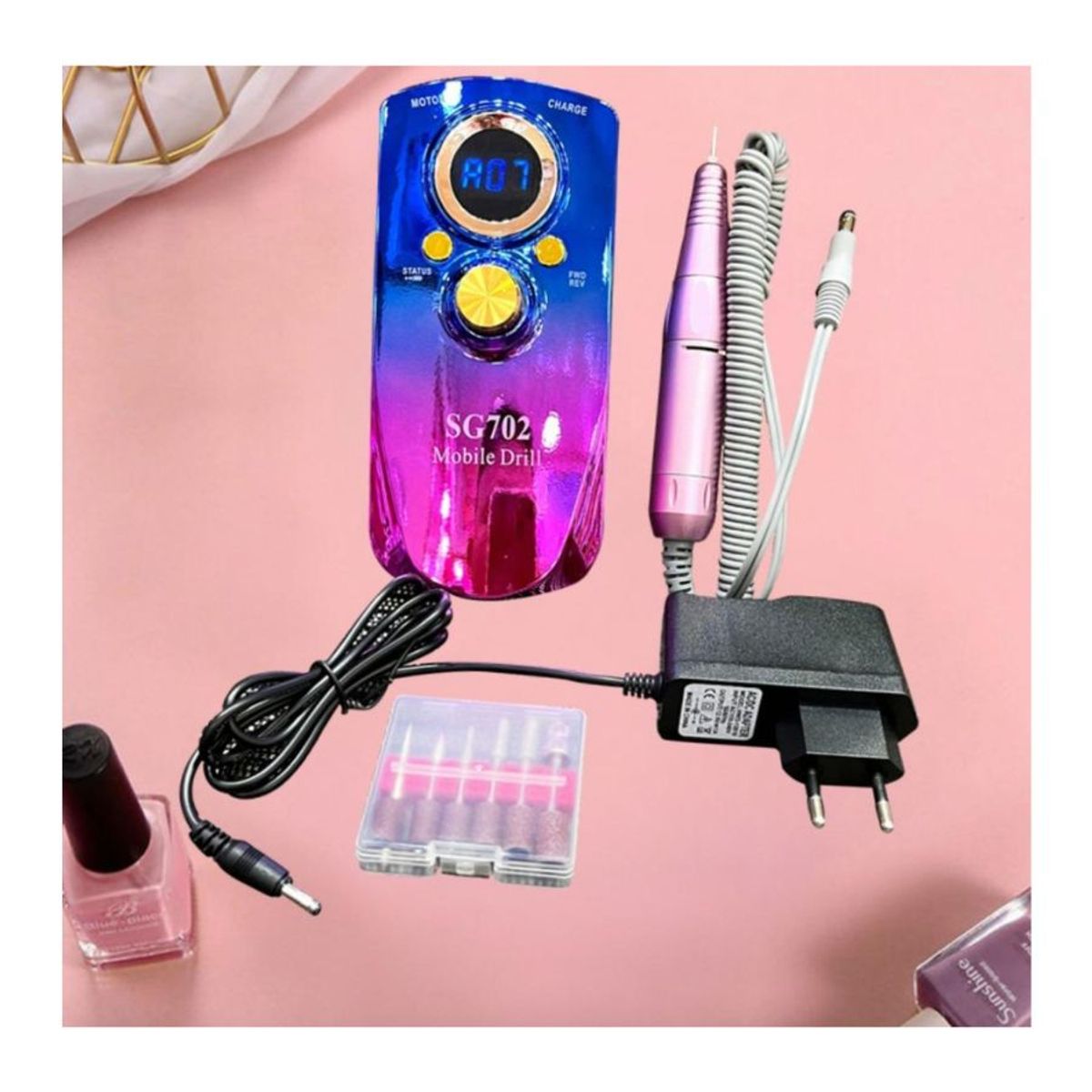 GENERICO - Torno Eléctrico Para Uñas Manicure Pedicure Inalambrico 36w