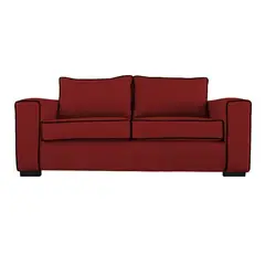 SOFAS HOME - SOFA GABRO FELPA ROJA 3 CUERPOS