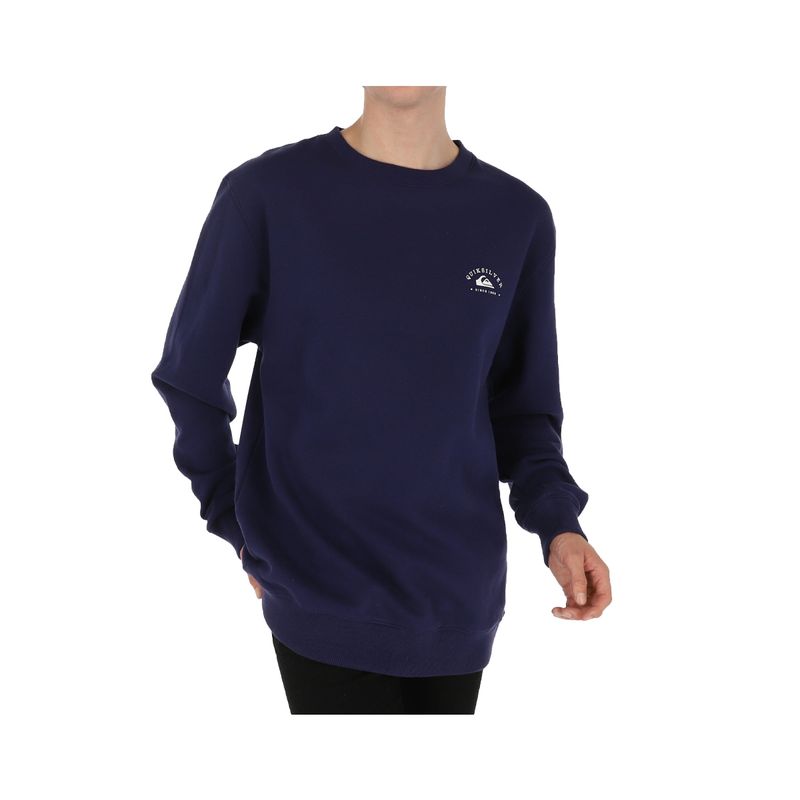 QUIKSILVER - Polerón Quiksilver Big Logo Crew Neck Hombre Azul Marino