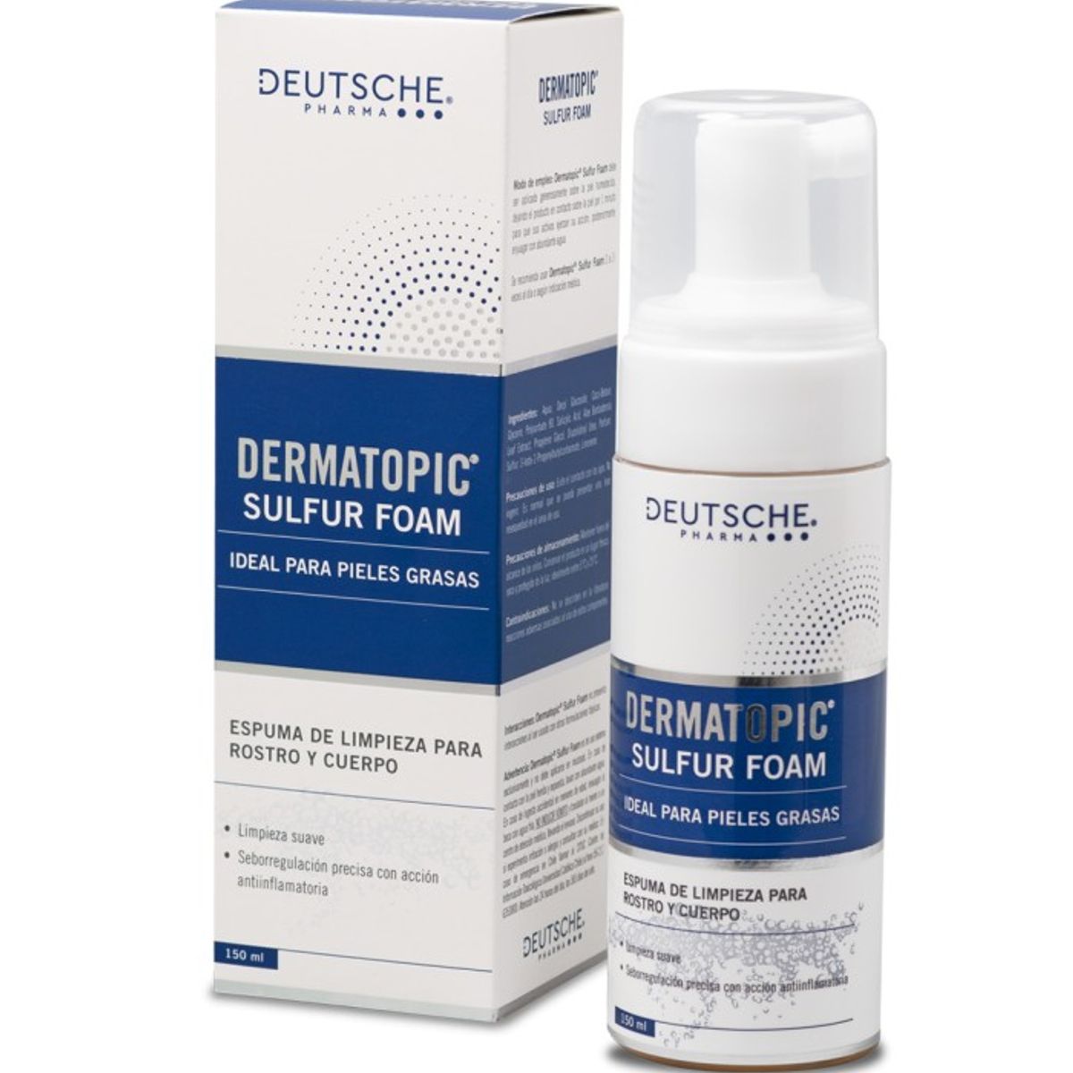 DERMA E - Dermatopic Sulfur Foam Espuma Limp X 150 Ml