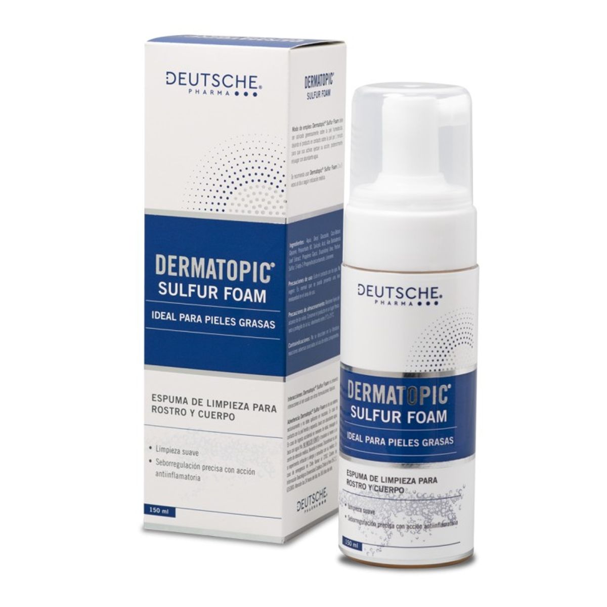 DERMA E - Dermatopic Sulfur Foam Espuma Limp X 150 Ml