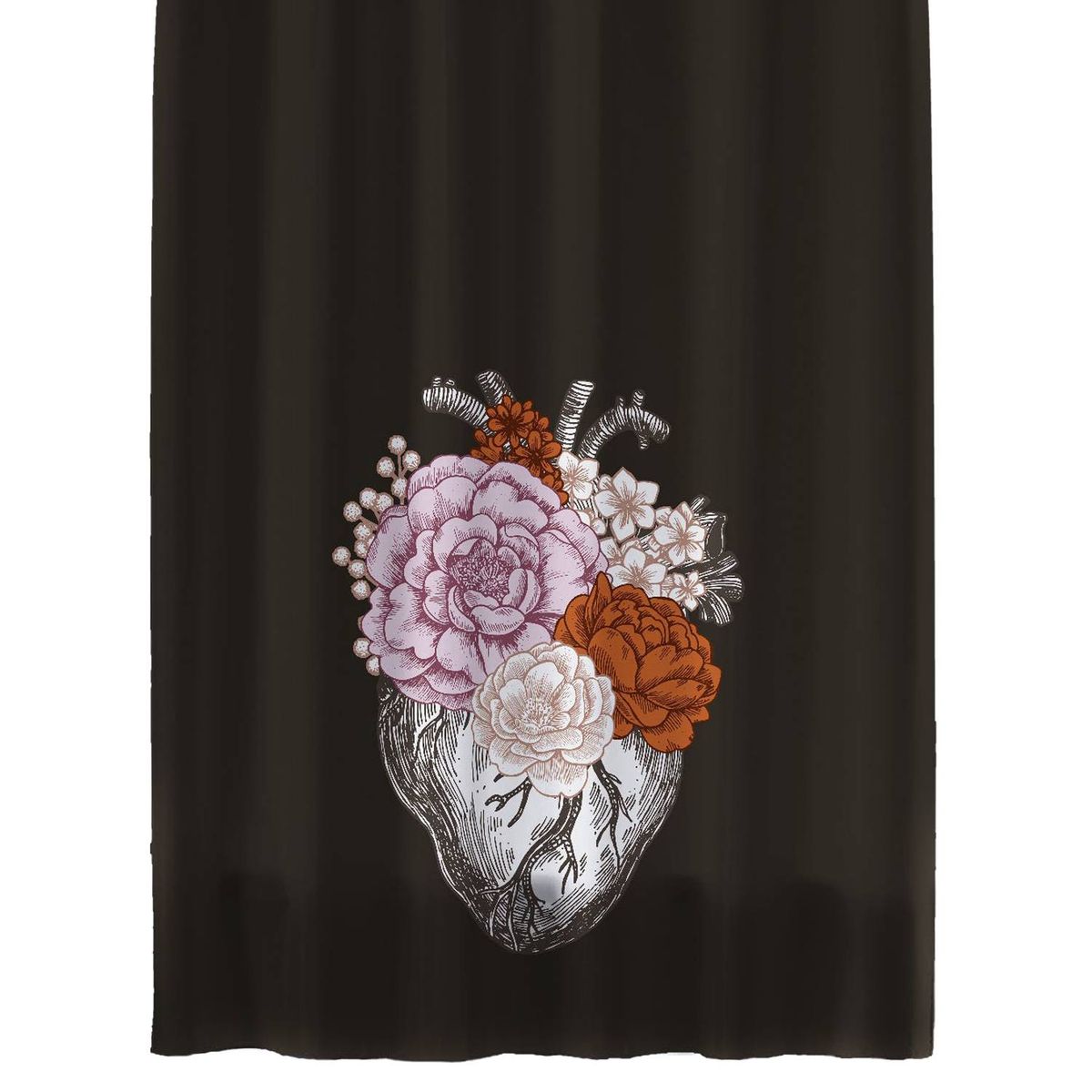 RETELA - Cortina de baño ilustración flor vital