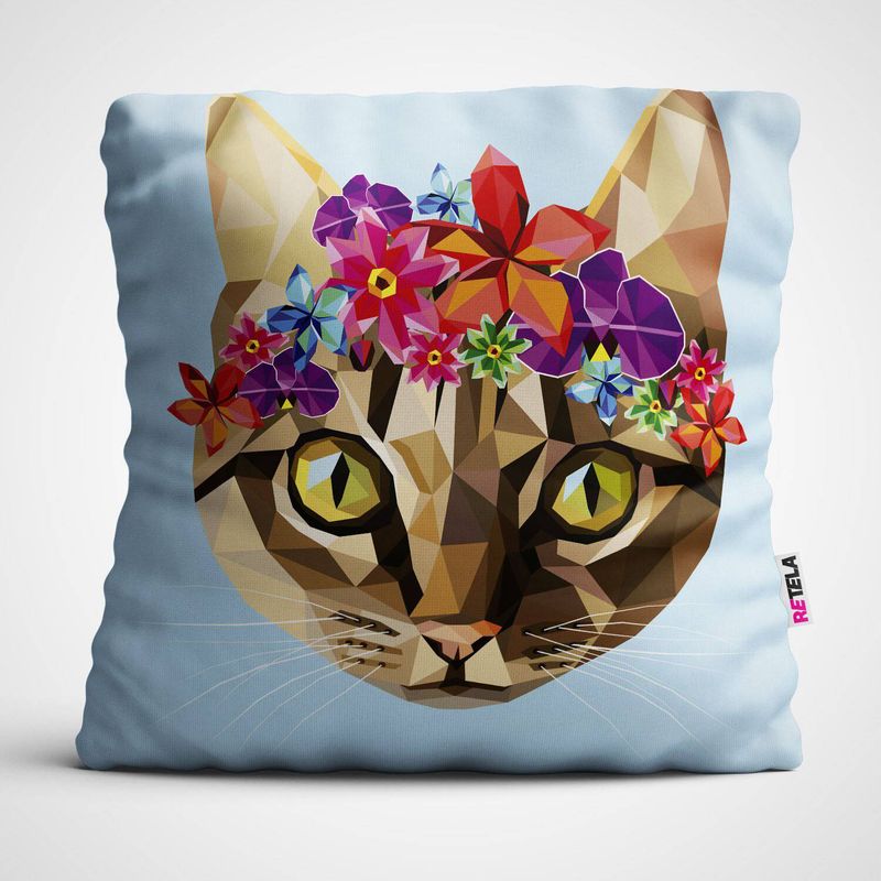 RETELA - Cojin 45x45 cm ilustración fridacat