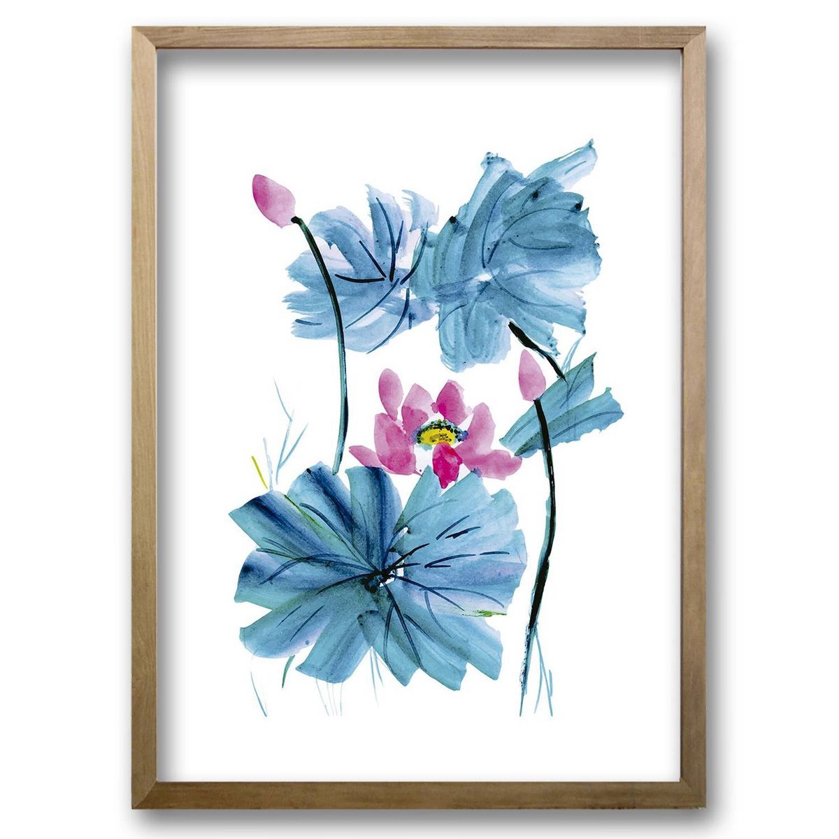 RETELA - Cuadro 40 x 30 cm ilustración acua flor