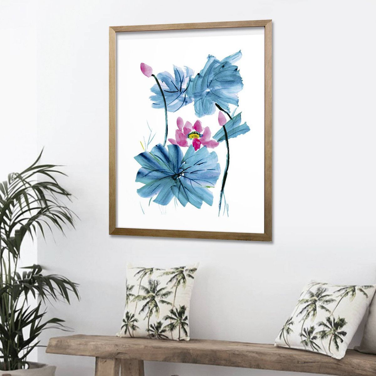 RETELA - Cuadro 40 x 30 cm ilustración acua flor