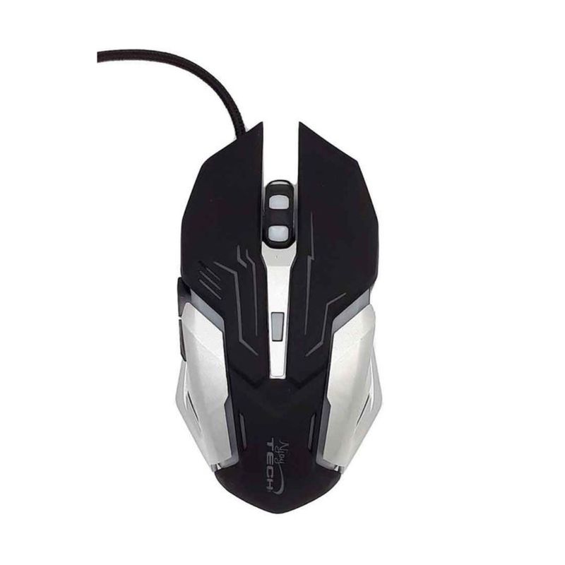 NJOY TECH - Mouse Gamer 6 Botones 2400dpi Led Black Inferno