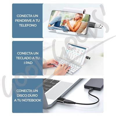 Imagen 2 del producto Adaptador Usb-C Macho A Usb3 Hembra para PhonePCTablets