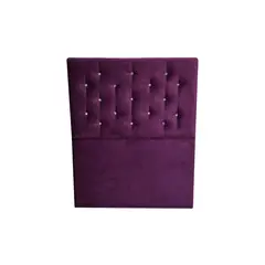 MUEBLES HVM - Respaldo piso 1p boton felpa negro turqueza morado