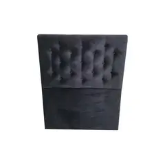MUEBLES HVM - Respaldo piso 1p boton felpa negro turqueza morado