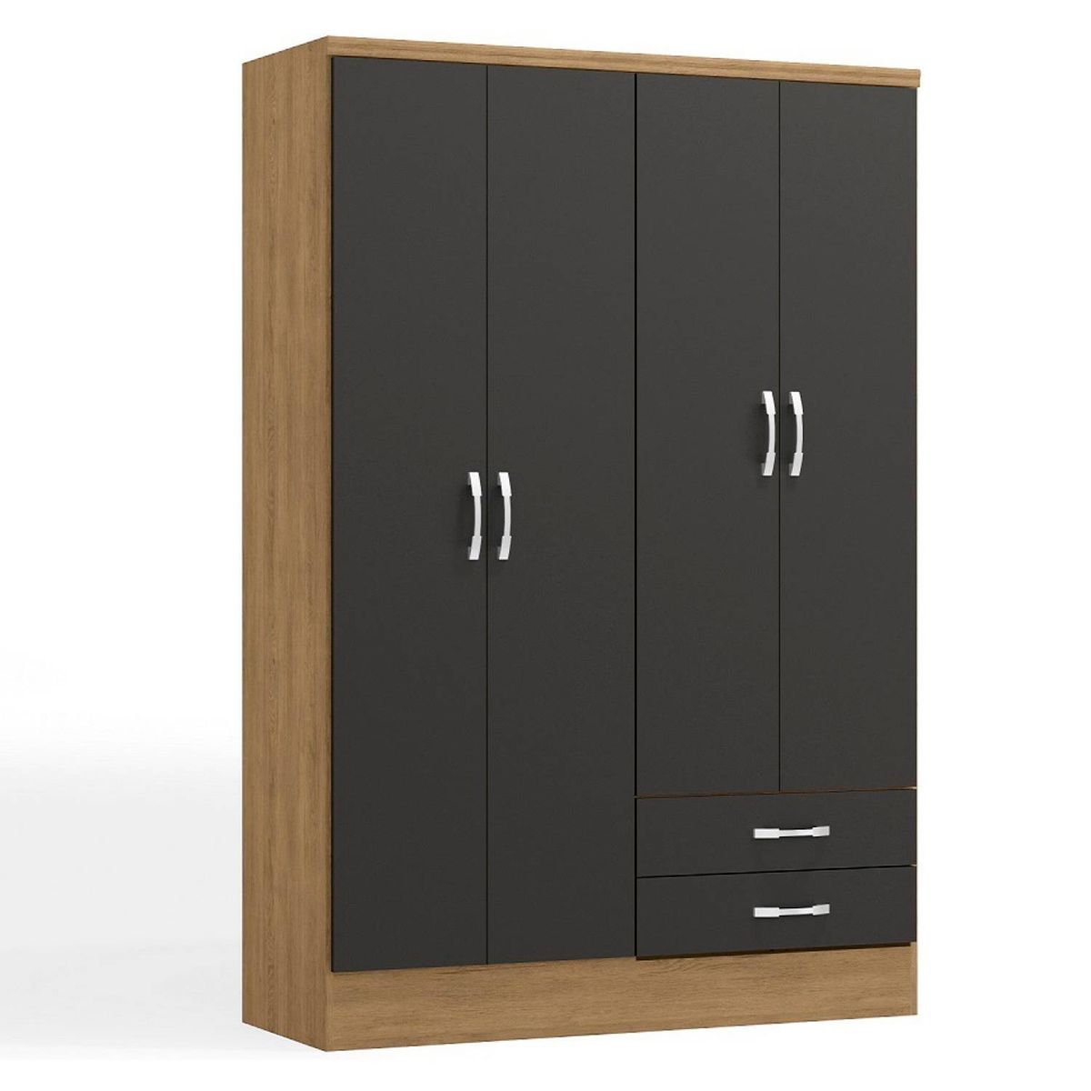 YARDAS - Closet Yardas Josefa Negro / Angelín 4 Puertas 2 Cajones