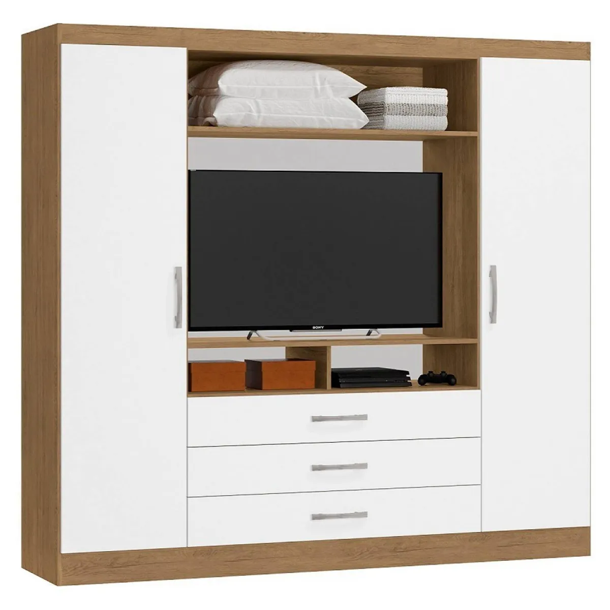 YARDAS - Closet Yardas Trinidad Blanco / Angelín 2 Puertas 3 Cajones Lcd 46"