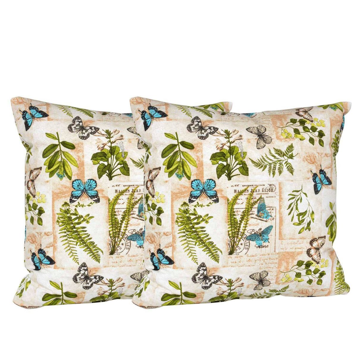 MASEL - Set 2 cojines lona española basil 50x50 green