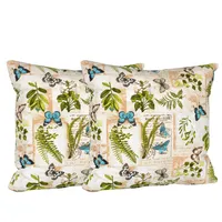 Set 2 cojines lona española basil 50x50 green