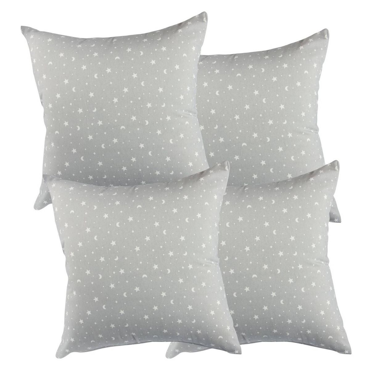 MASEL - Set 4 cojines lona estrellitas  50x50