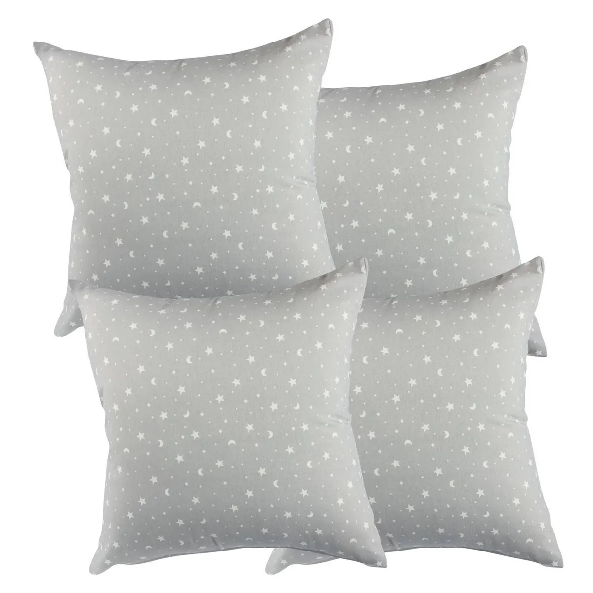 MASEL - Set 4 cojines lona estrellitas  50x50