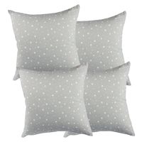 Set 4 cojines lona estrellitas 50x50