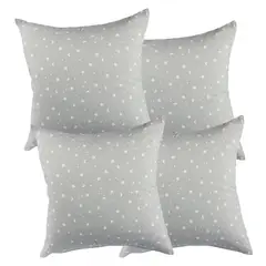 MASEL - Set 4 cojines lona estrellitas 50x50
