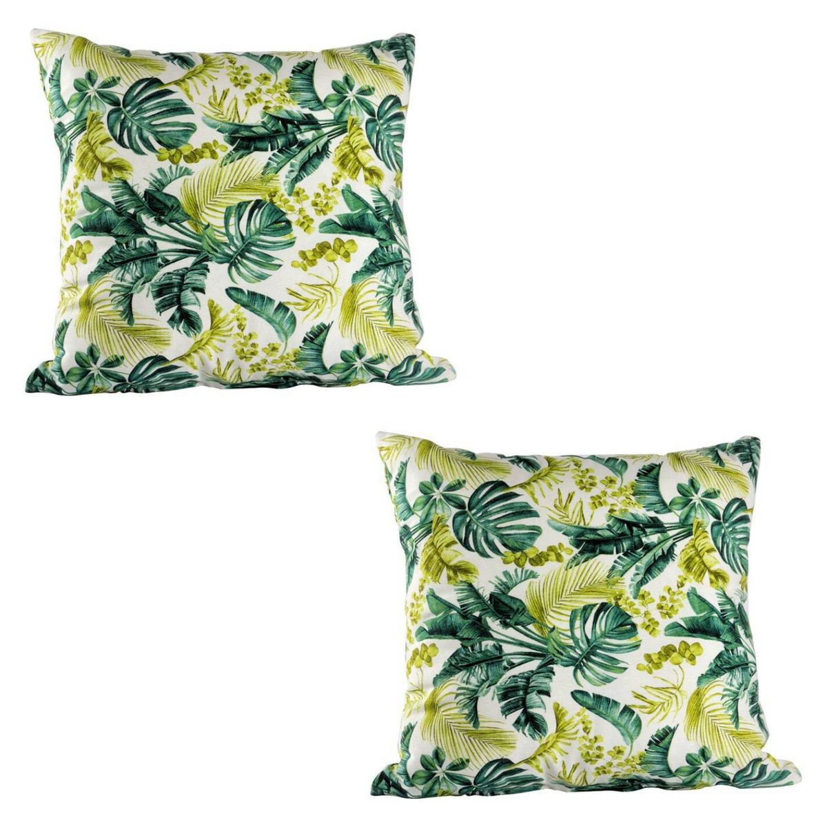 MASEL - Set 2 cojines lona española kigston blanco  50x50