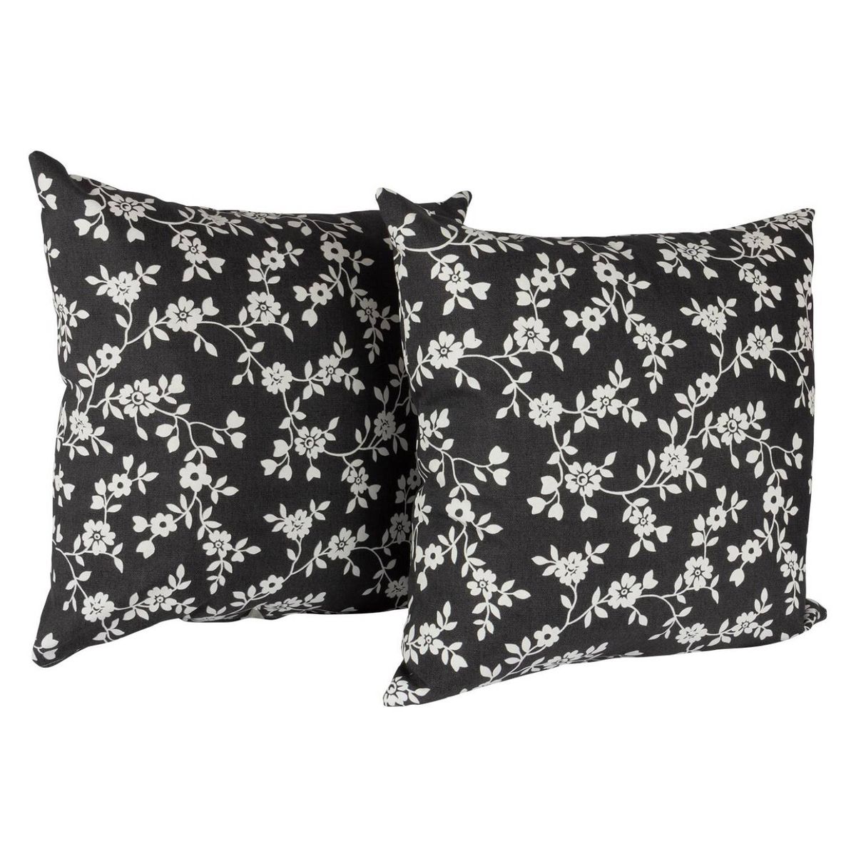 MASEL - Set 2 cojines lona española keila negro 50x50