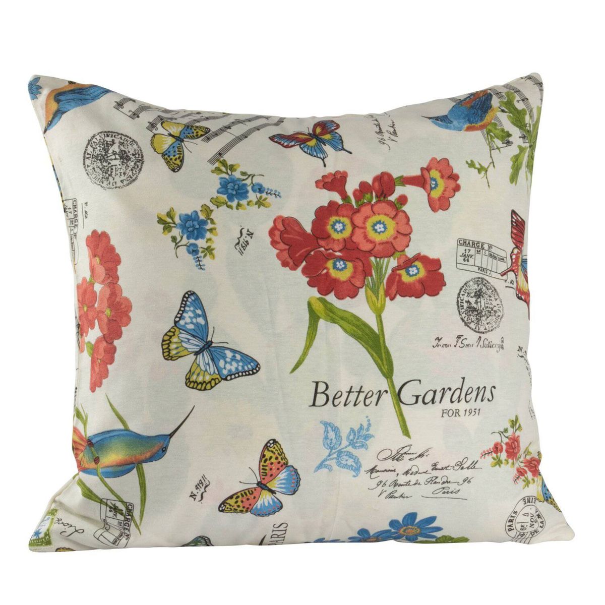 MASEL - Set 2 cojines lona española garden  yvory 50x50