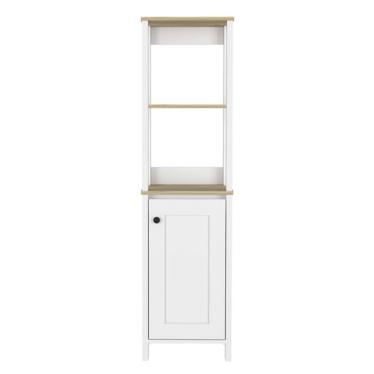 FMFURNITURE - Optimizador Alto Baño 1 Puerta - Café claro 150.7x40x40 cm
