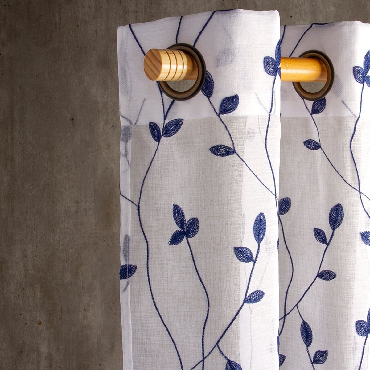 MASEL - Set velo bordado teresita azul  140x225