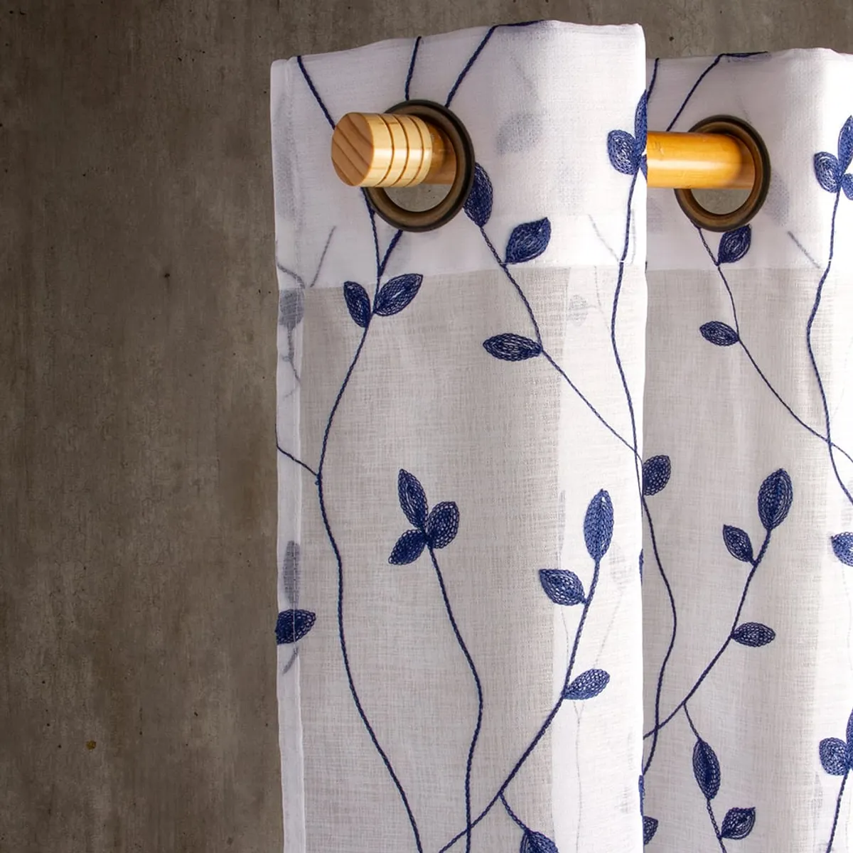 MASEL - Set velo bordado teresita azul  140x225