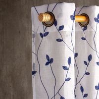 Set velo bordado teresita azul 140x225