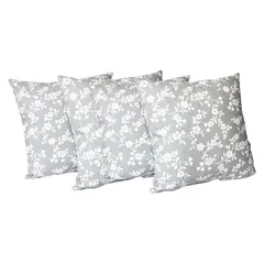 MASEL - Set 4 cojines lona española keila gris 50x50