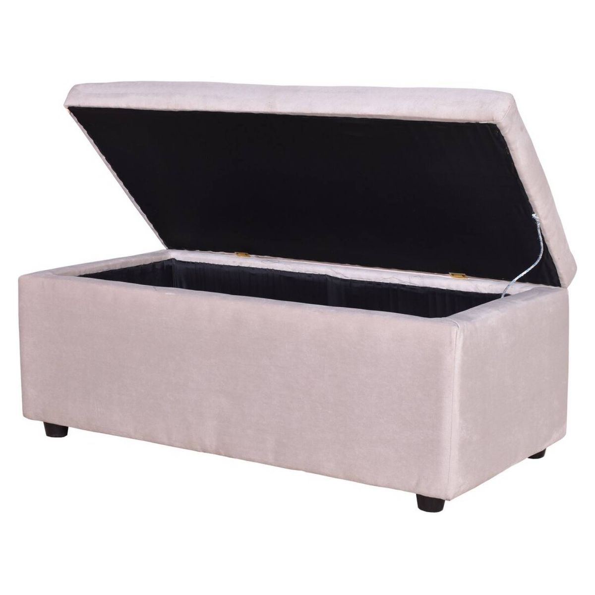 MASEL - Banqueta baul felpa  100 x 50 x 45