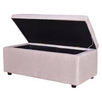 Banqueta baul felpa 100 x 50 x 45