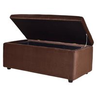 Banqueta baul felpa 100 x 50 x 45