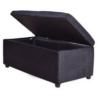 Banqueta baul felpa 100 x 50 x 45