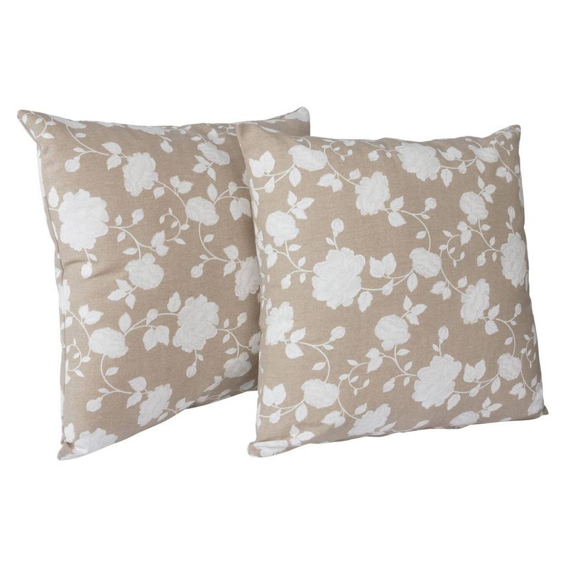 MASEL - Set2 cojines lona española roberta beige 50x 50